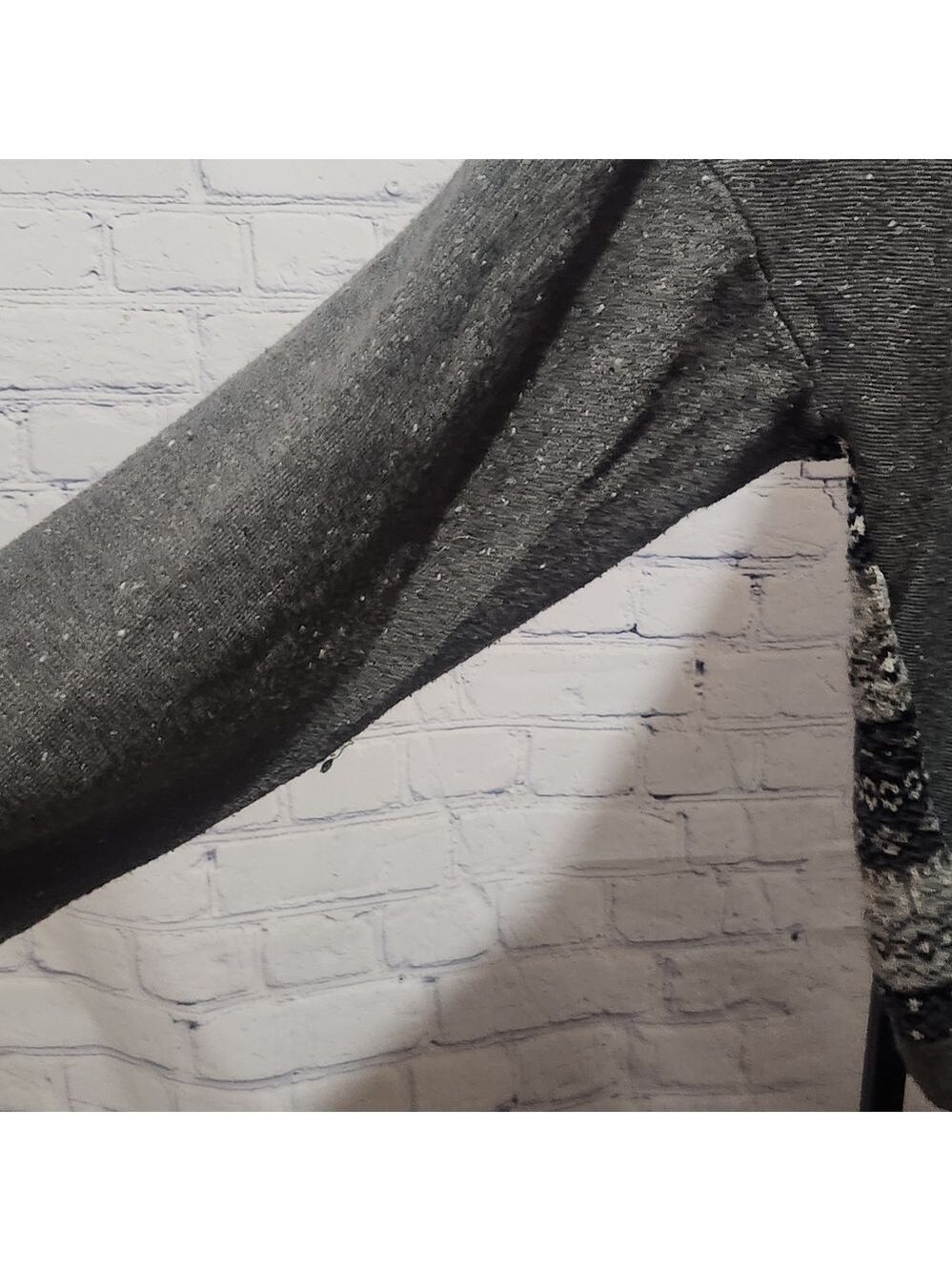 Chaps Oversized  Charcoal Marled Knit Cowlkneck Casual Cozy Sweater - Picture 6 of 6